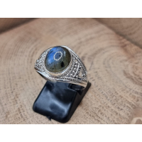 Echt zilveren ring met Labradoriet